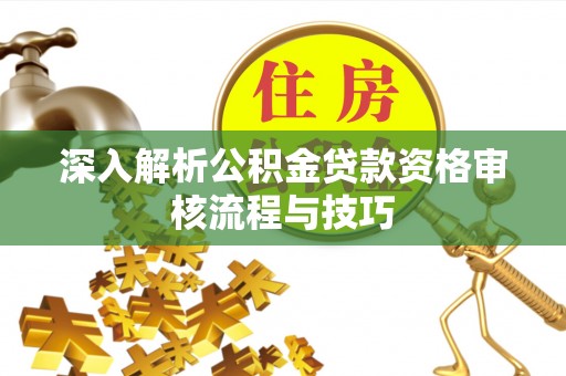 江夏深入解析公积金贷款资格审核流程与技巧