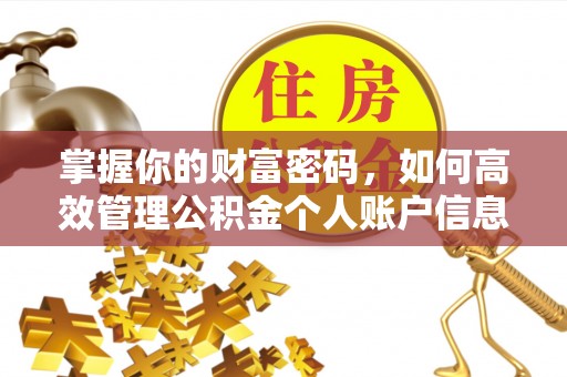 江夏掌握你的财富密码，如何高效管理公积金个人账户信息