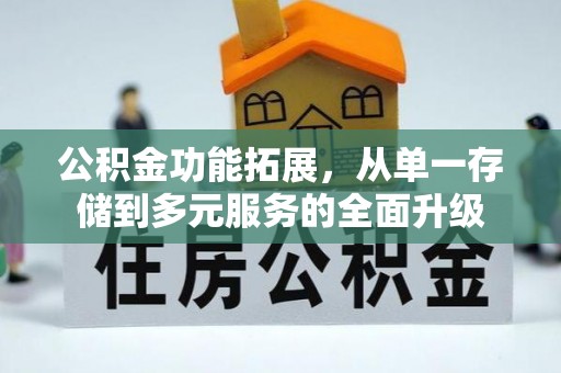 江夏公积金功能拓展，从单一存储到多元服务的全面升级
