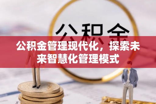 江夏公积金管理现代化，探索未来智慧化管理模式