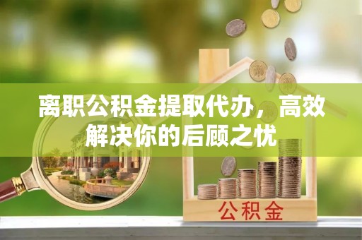江夏离职公积金提取代办，高效解决你的后顾之忧
