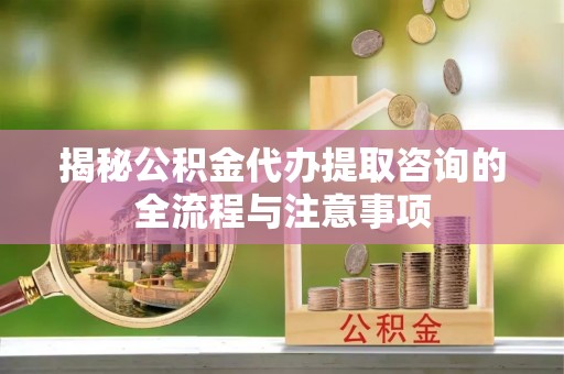 江夏揭秘公积金代办提取咨询的全流程与注意事项