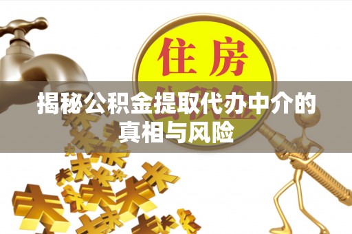 江夏揭秘公积金提取代办中介的真相与风险