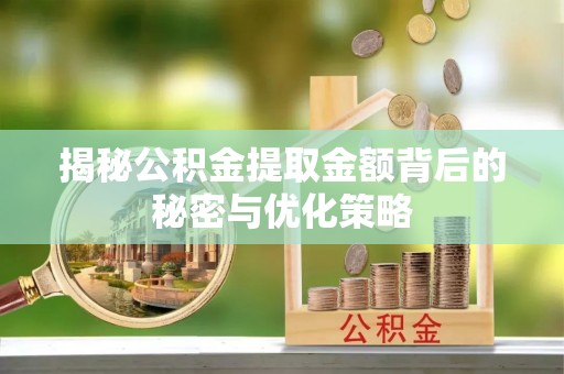 江夏揭秘公积金提取金额背后的秘密与优化策略