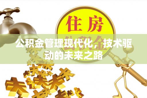江夏公积金管理现代化，技术驱动的未来之路